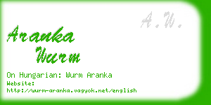 aranka wurm business card